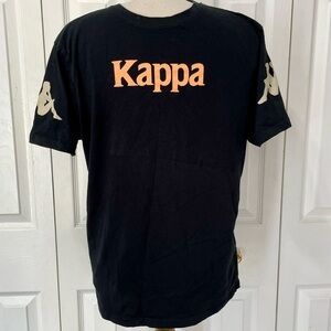 Kappa Black and Orange Short Sleeve Tee size Large